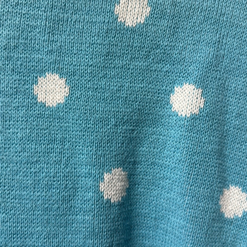 Vintage Blue and White Polka Dot Cardigan - London Fog- Women’s Size Large - Picture 6 of 8
